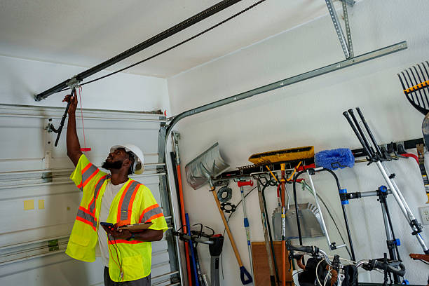 Professional Garage Door Installation technician working in Mathews, VA